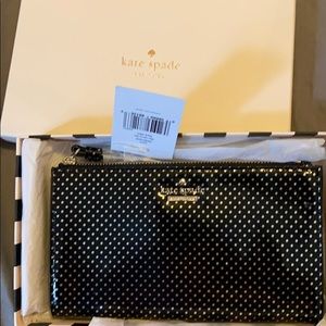 ✨Kate Spade ♠️ Wristlet Lilac St Dot Leyna Black